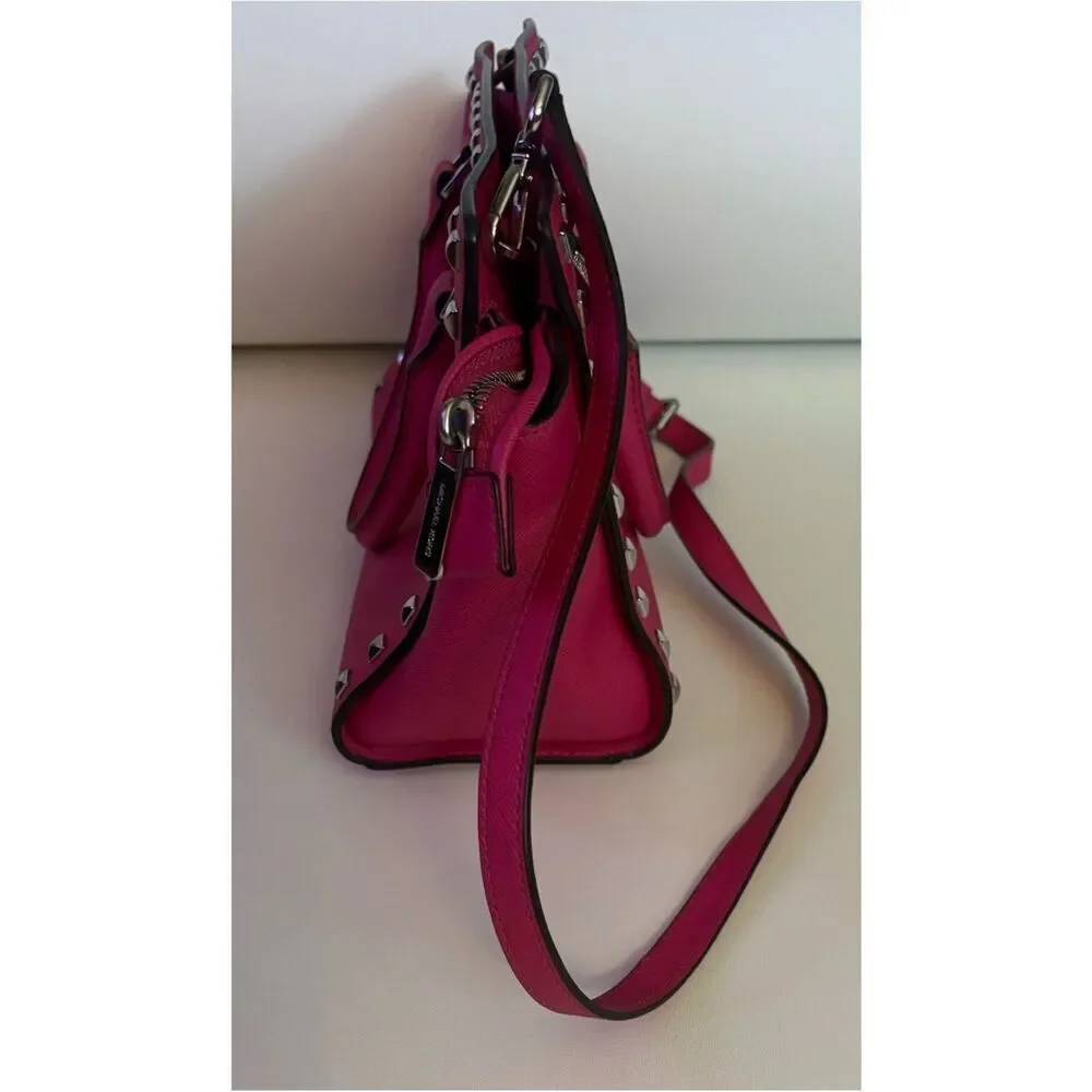 Michael Kors Selma Studded Saffiano Leather Satchel in Focaccia